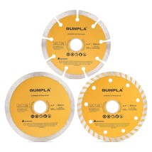 3 Pieces 4-1/2 Inch Diamond Cutting Blade Continuous Segmented Turbo Rim Dry Wet - £15.61 GBP