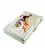 Metal Cigarette Case with Built In Lighter Classic Pin Up D 146 SP - $367.35 MXN