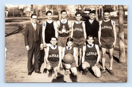 RPPC Harvard Basketball Team Cambridge Massachusetts MA UNP Postcard O3 - £52.60 GBP