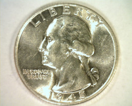 1945 Washington Quarter Choice About Uncirculated+ Ch. Au+ Nice Original Coin - £7.97 GBP