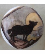 Ceramic cabinet Knobs Knob  Wolf Pack Lodge WILDLIFE wolves - $7.12 CAD