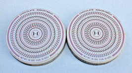 2 Lot Vintage Hershey Chocolate Assortment Tins 8.5” X 1.5” - Net Wt. 26 Ozs. - £8.60 GBP