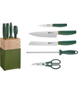 ZWILLING Now S Knife Block Set, 6-pc, Lime Green - £75.97 GBP