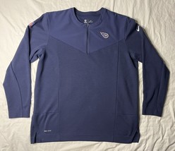 Nike Dri Fit NFL On Field Tennessee Titans 1/4 Zip Pullover Men’s XL Blu... - $554.53 MXN