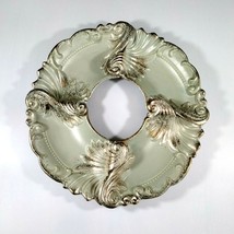 Florentine Nesting Serving Plates Chip Dip Set Ideal Originals 1962 Gold Gilded - £26.01 GBP