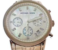 MICHAEL KORS MK-5020 Quartz All SS MOP Women&#39;s Wristwatch - $32.18