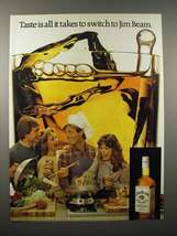 1983 Jim Beam Whiskey Ad - Taste is All it Takes - £14.45 GBP