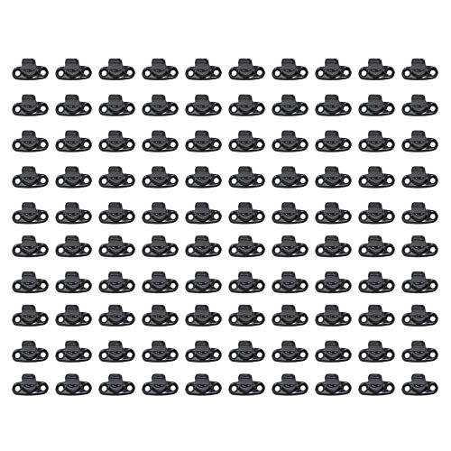 100 Pk Black Oxide Military Canvas Tarp Twist Tie Connector Fastener Com... - $124.95