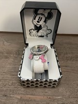 Disney Pink &amp; White Minnie Mouse Watch Accutime MN031 New With Box - £11.01 GBP
