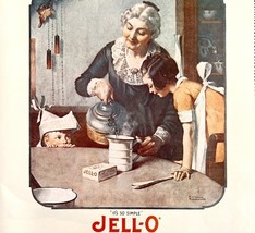 Jell-O Gelatin Norman Rockwell 1979 Advertisement Vintage Dessert GPF Co... - $570.99 MXN