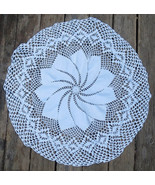 Vintage White Lace Crocheted Round Doily 21 Inches Round Handmade Home D... - $20.00