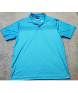 Jack Nicklaus Polo Shirt Men L Blue Space Dye 100% Polyester Short Sleev... - $26.44 CAD