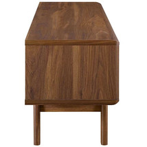 48&quot; Mid Century Modern LED LCD DLP HD Walnut &amp; White Low Profile TV Stand Media - £145.07 GBP