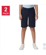French Toast Boys Girls Shorts Navy Blue 2-Pack Moisture Wicking School ... - $59.64 CAD