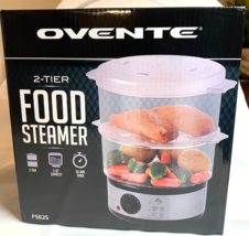 Ovente Electric Food Steamer 5 Qt 2-Tier Meal Cooker Stackable Brand New - £10.70 GBP