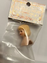 Fibre Craft Doll Head 1 3/4&quot; Blonde Porcelain #7686 NIP New Angel Craft ... - £2.59 GBP