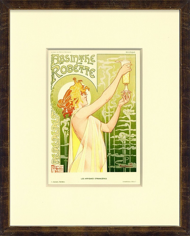 Original 1887 Privat LIVEMONT Lithograph &quot;Absinthe&quot; – Les Affiches Etran... - $1,658.70