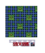 USA MADE Hav-A-Hank John Deere TRACTOR PLAID Bandana Head Neck Wrap Face... - £10.25 GBP