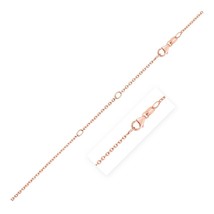 Double Extendable Cable Chain Necklace in 14k Rose Gold (1.2mm) 18&quot; Inch Length - $277.86