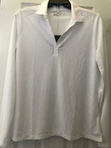 Nwt Ladies Nike Golf White Long Sleeve Golf Tennis Shirt -size L Dri-Fit - £29.56 GBP