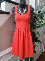 Cynthia Rowley Women&#39;s Orange Nylon Sleeveless Casual Knee Length Dress Size XS - £28.16 GBP