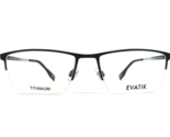 Evatik Eyeglasses Frames 9223 M116 Matte Dark Green Half Rim Rectangle 5... - $92.86
