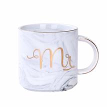 Creative Personality Mug Ceramic Coffee Cup, Marble Texture Couple Simple Water  - £25.63 GBP