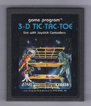 ATARI 2600 3D Tic Tac Toe vintage game Cart - £18.89 GBP