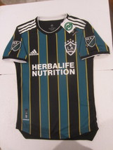 Chicharito LA Galaxy MLS 5 Star 2021 Match Slim Black Green Away Soccer Jersey - £87.92 GBP