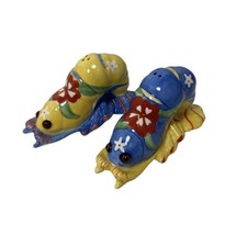 Appletree Designs Salt and Pepper Shakers Colorful Lobster Ceramic Gift Box - $23.51