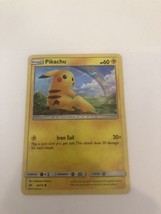 2017 Pikachu Holo Pokémon Trading Card 28/73 Holo Pikachu Card Rainbow - £5.50 GBP