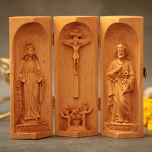 Virgin Mary and Jesus Icon, Crucifixes and Prayer Supplies, Home Altar Catholic  - £39.79 GBP