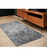 4&#39; X 6&#39; Blue and Gray Abstract Power Loom Area Rug - $123.70+