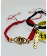 3 Handmade Bracelet Adjustable Virgen De Guadalupe, San Benito, San Judas, - $276.49 MXN