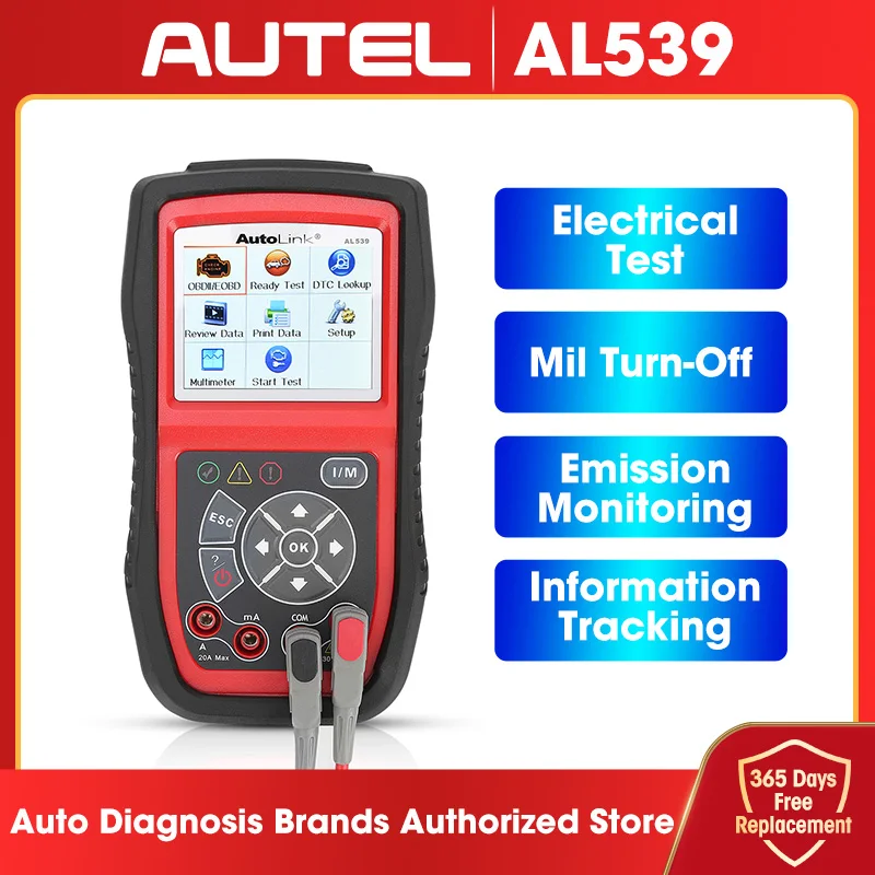 Autel AutoLink AL539 Auto Code Reader OBDII Scan Tool Electrical Test Tool AVO M - $209.52