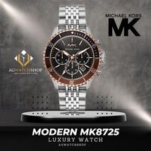 Michael Kors Men’s Stainless Steel Black Dial 44mm Analogue Watch MK8725 - £119.47 GBP