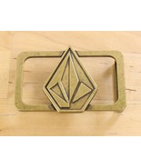 vtg VOLCOM Stone Liberation Logo Brass Belt Buckle Genuine - $20.34 CAD