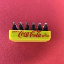 Miniature 3/4 Inch Coca Cola Soda Crate With 24 Mini Bottles Red Coke Writing - £4.15 GBP
