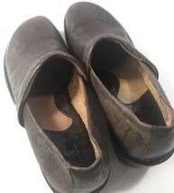 B.O.C Born Brown Leather Slip On Clog Loafer Shoes Sz 7.5 38.5 Nursing  Medical - £24.57 GBP