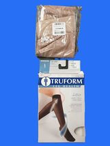 Truform Lites Stockings Womens M Nude Knee High Sheer Moderate 15-20 mmH... - $13.00