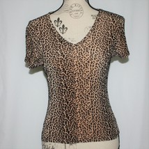 Dynomite Women&#39;s Animal Print Short Sleeved Top size M - £5.94 GBP