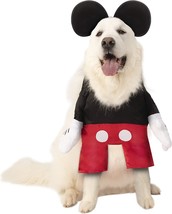 Rubie&#39;s Mickey Mouse &amp; Friends Step In Half Pet Dog Costume Hood Ears Disney XL - £11.57 GBP