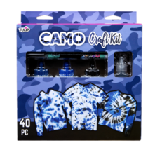 Tulip Tie Dye Camo Craft Kit, (Navy Blue, Royal Blue and Black), 40 Pieces - £15.18 GBP