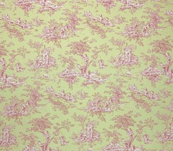 P Kaufmann Central Park Spring Green Cotton Toile Multiuse Fabric By Yard 54&quot;W - £13.14 GBP