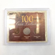 100 Year Old Coin Collection 1903 Indian Cent 1906 V Nickel 1910 Lincoln... - $13.36
