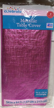 Pink Metallic Table Cover 54x84 Rectangle New - $8.90