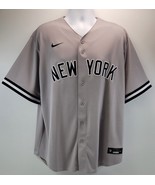 G) Nike MLB Genuine Merchandise Men New York Yankees Away Gray Jersey XXL - £38.26 GBP