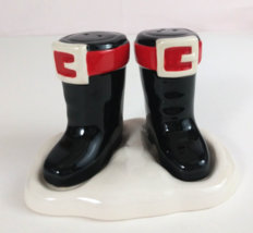 Vintage Grasslands Road Santa&#39;s Boots Christmas Salt &amp; Pepper Shakers - €12,57 EUR