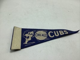 1960’s Vintage Chicago Cubs Illinois Wrigley Baseball Mini Pennant 3.5x9 inch - £58.53 GBP