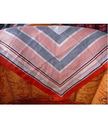 Large 23&quot; Square Red White Blue Silky Scarf  - £5.62 GBP